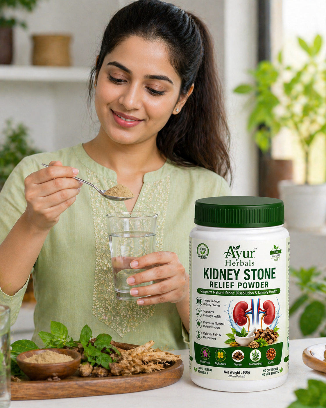 Ayur Herbals-Kidney Stone Relief Powder