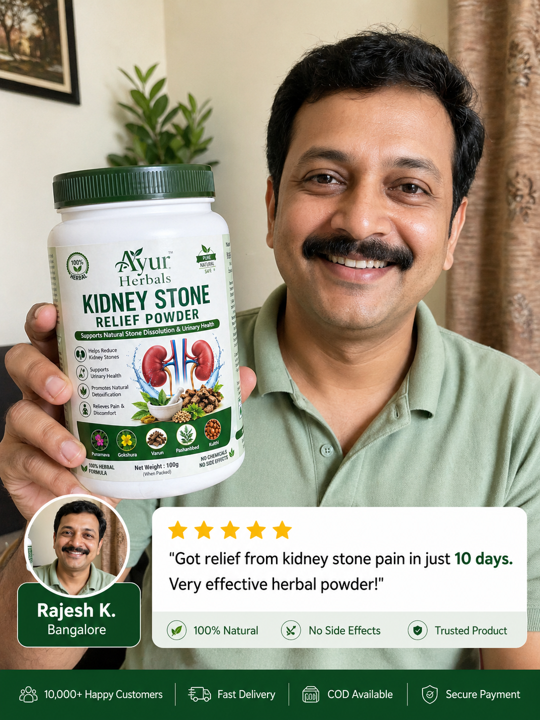 Ayur Herbals-Kidney Stone Relief Powder