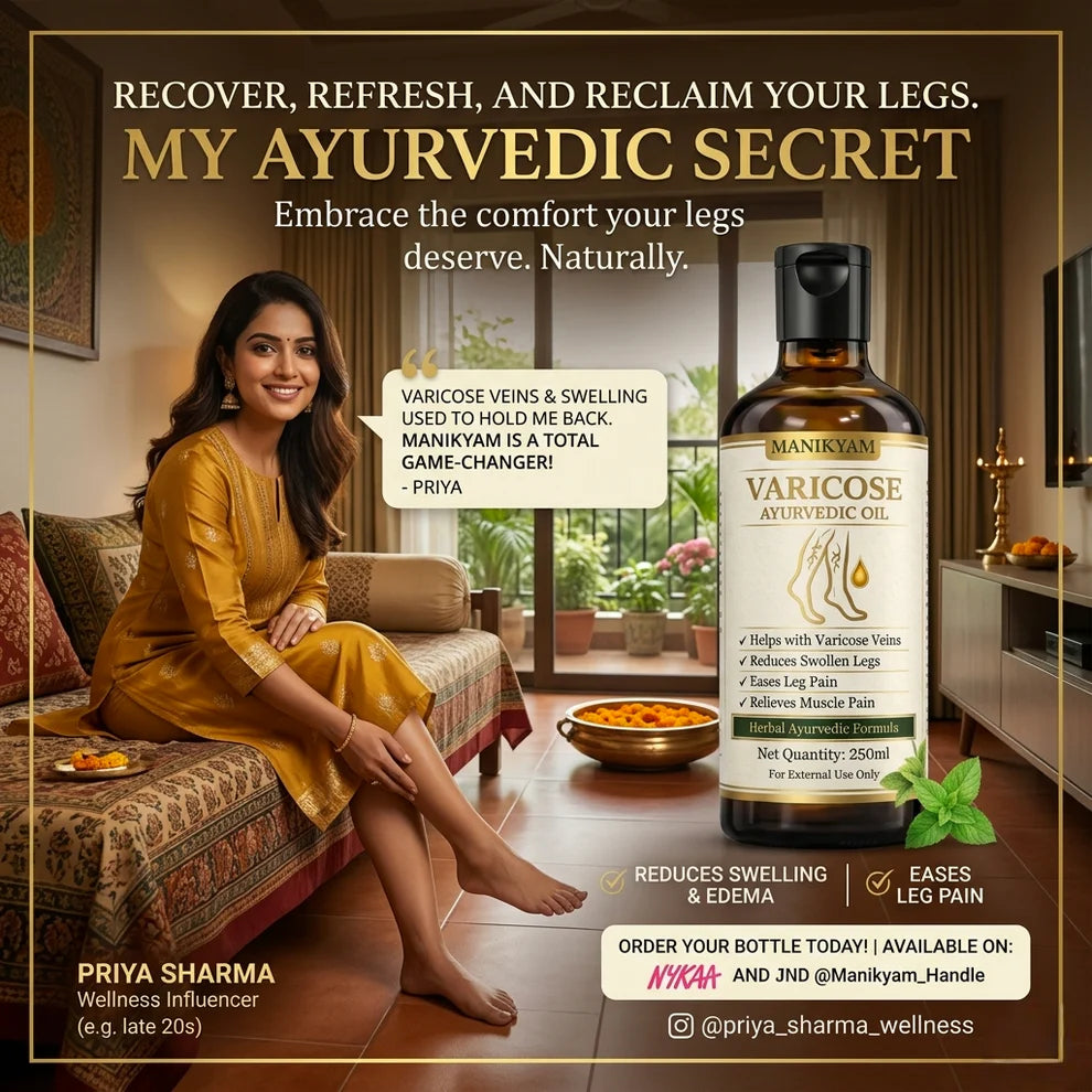 VARICOSE VEINS PAIN RELIEF OIL - Ayurveda Oil Relief 60 Days Challenge-250ML