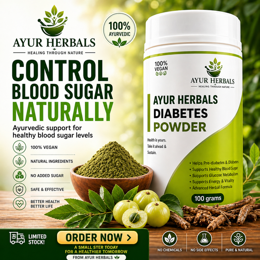 Ayur Herbals DIABETES BLOOD SUGAR POWDER 250gm- 60DAYS CHALLENGE